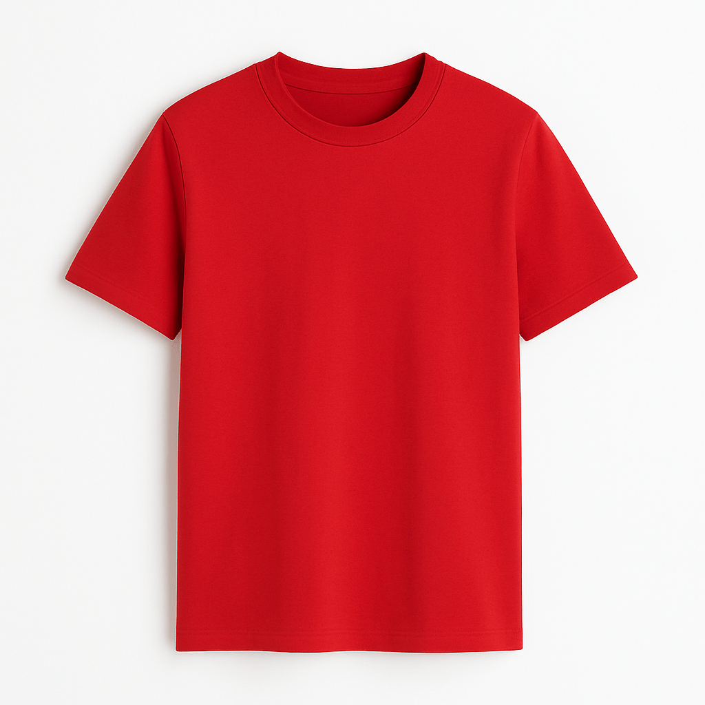 Solid Red Regular Fit T-shirt