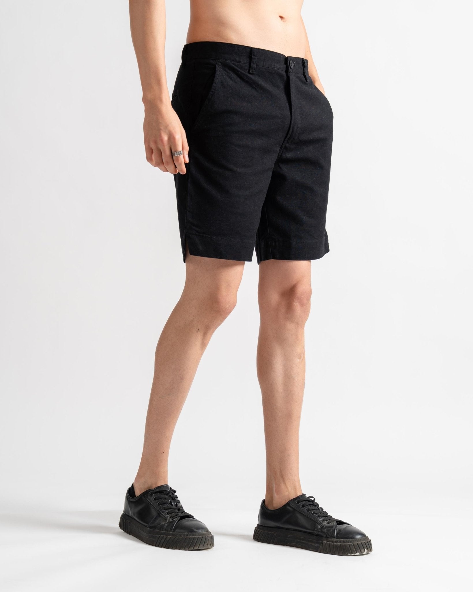 Woven Shorts Relaxed Fit Black
