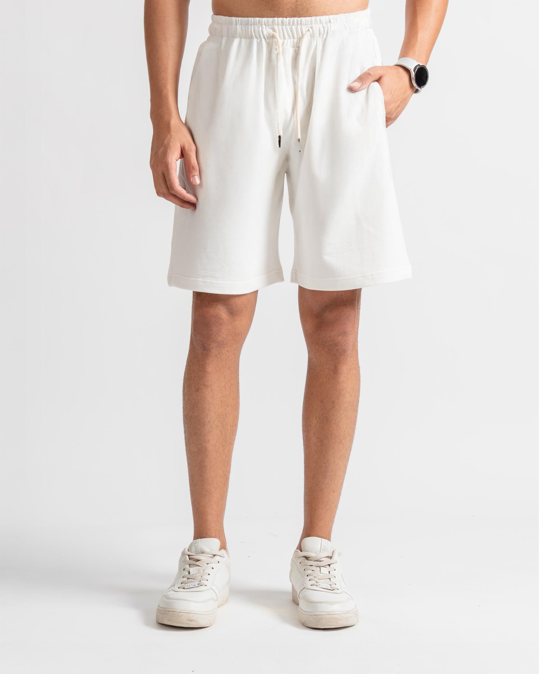 Knitted Shorts Relaxed Fit white