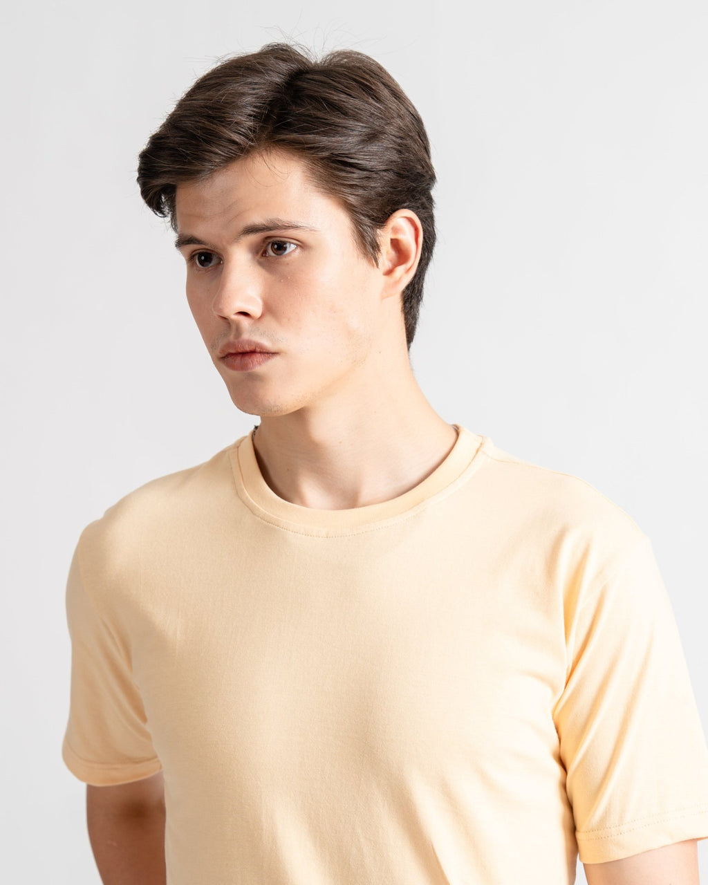 Solid Yellow Regular Fit T-shirt
