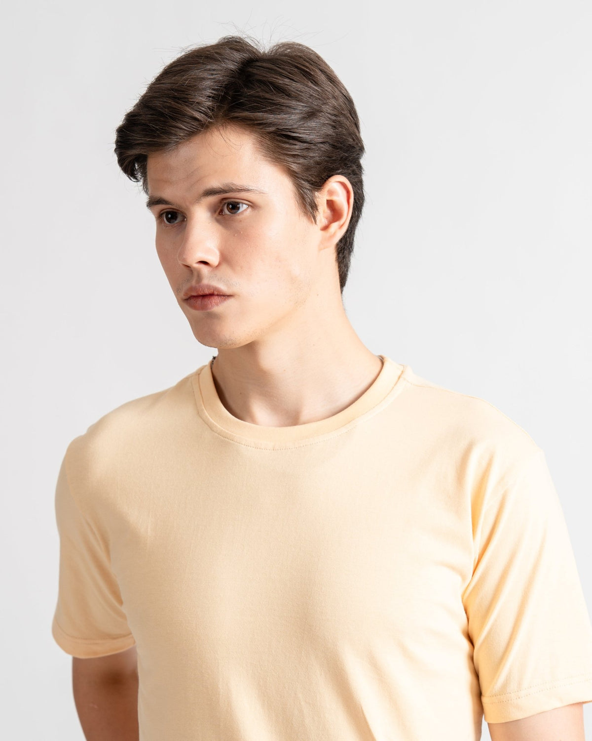 Solid Yellow Regular Fit T-shirt