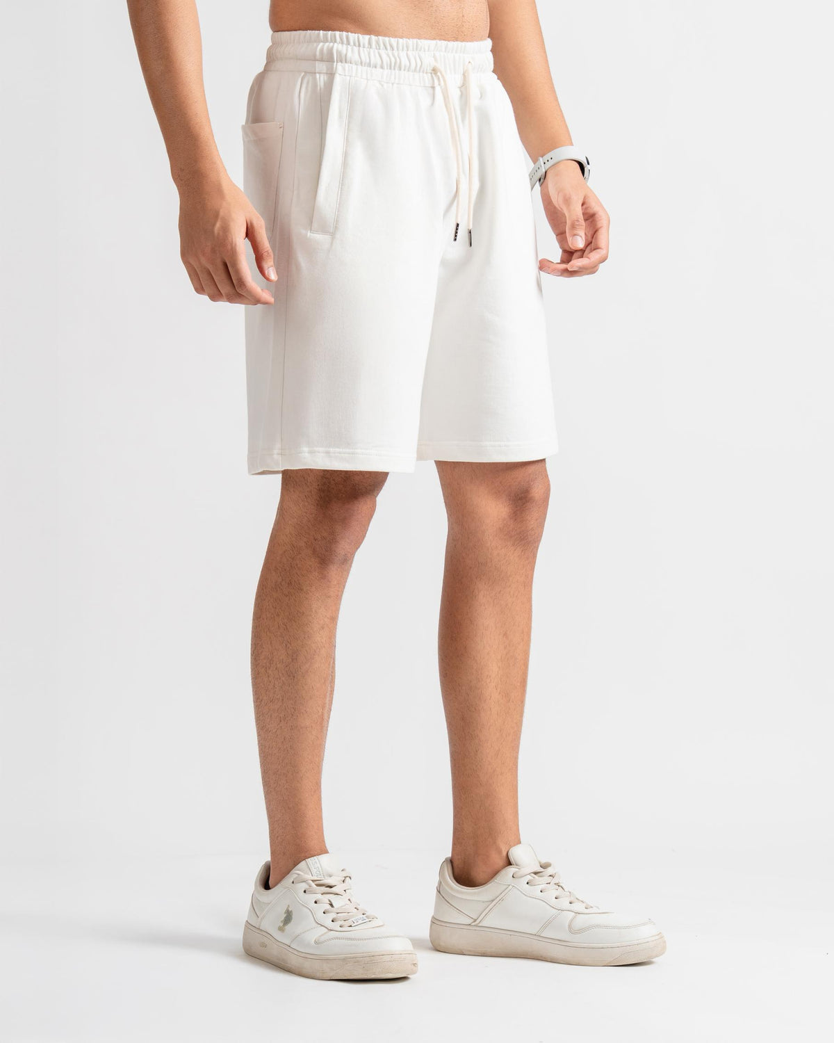 Knitted Shorts Relaxed Fit white