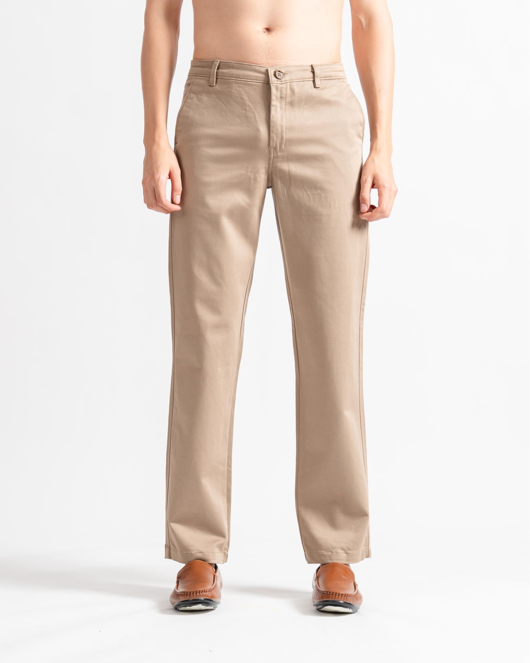 Chinos Slim Tapered Fit Light Brown