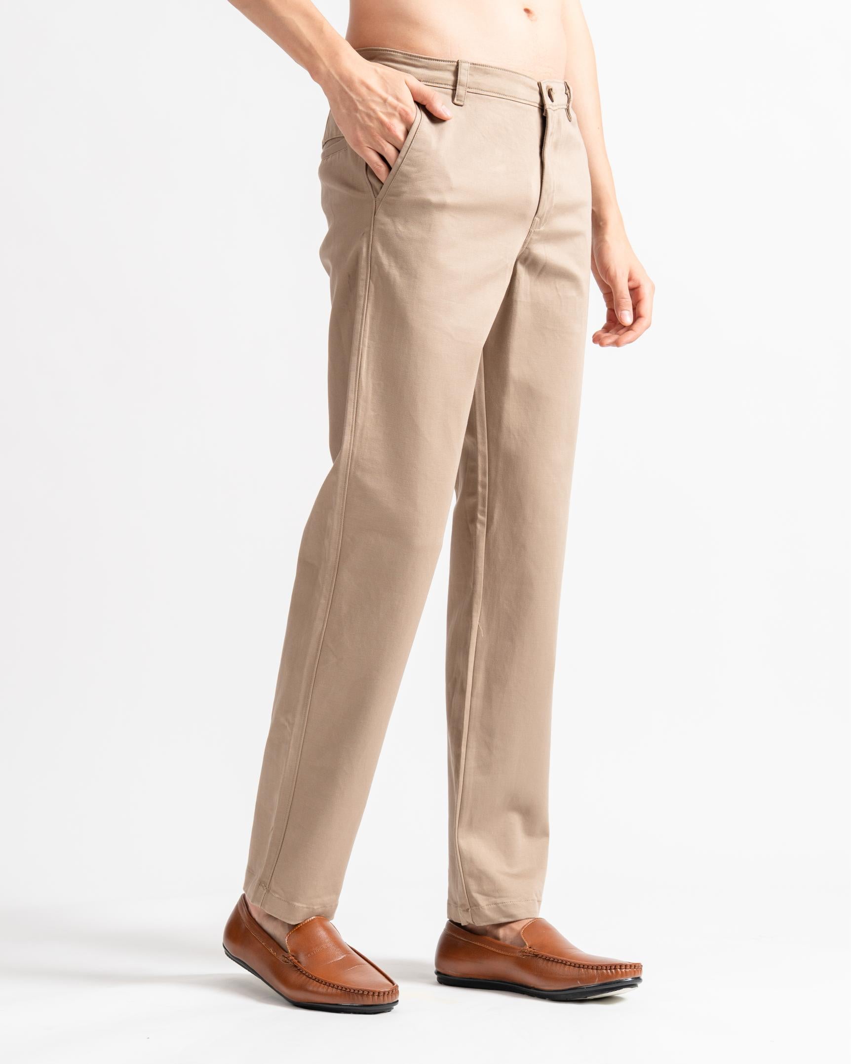 Chinos Slim Tapered Fit Light Brown