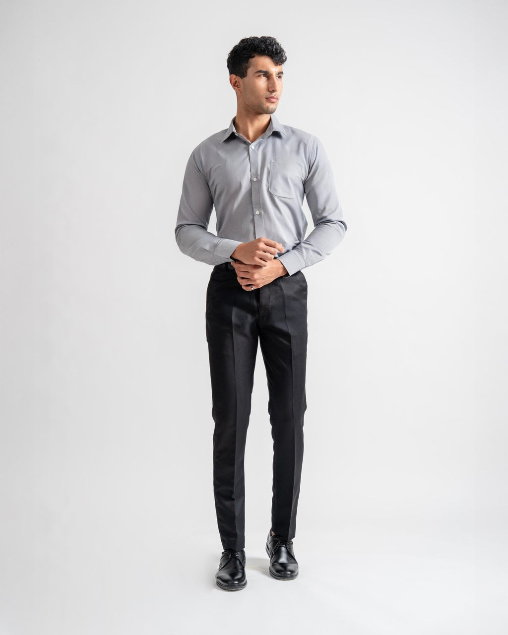 Formal Shirt Tailored Fit Blackish grey