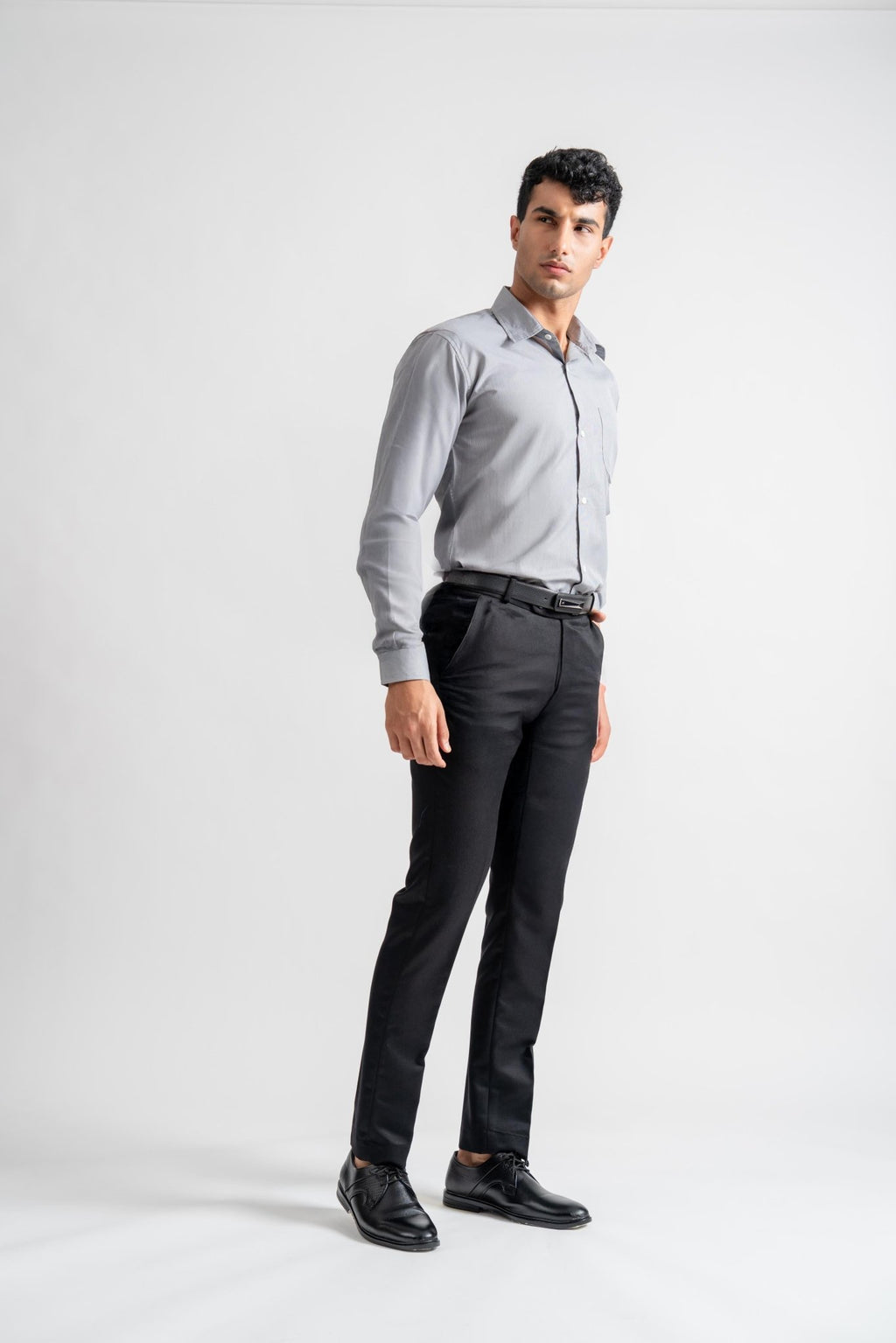 Formal Shirt Tailored Fit Blackish grey