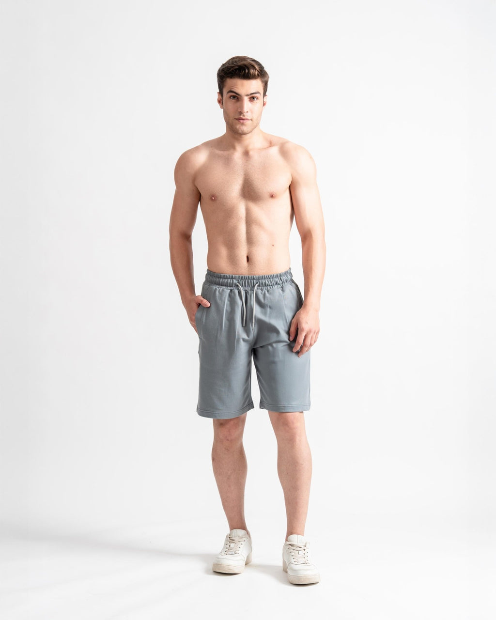 Knitted Shorts Easy Fit Grey