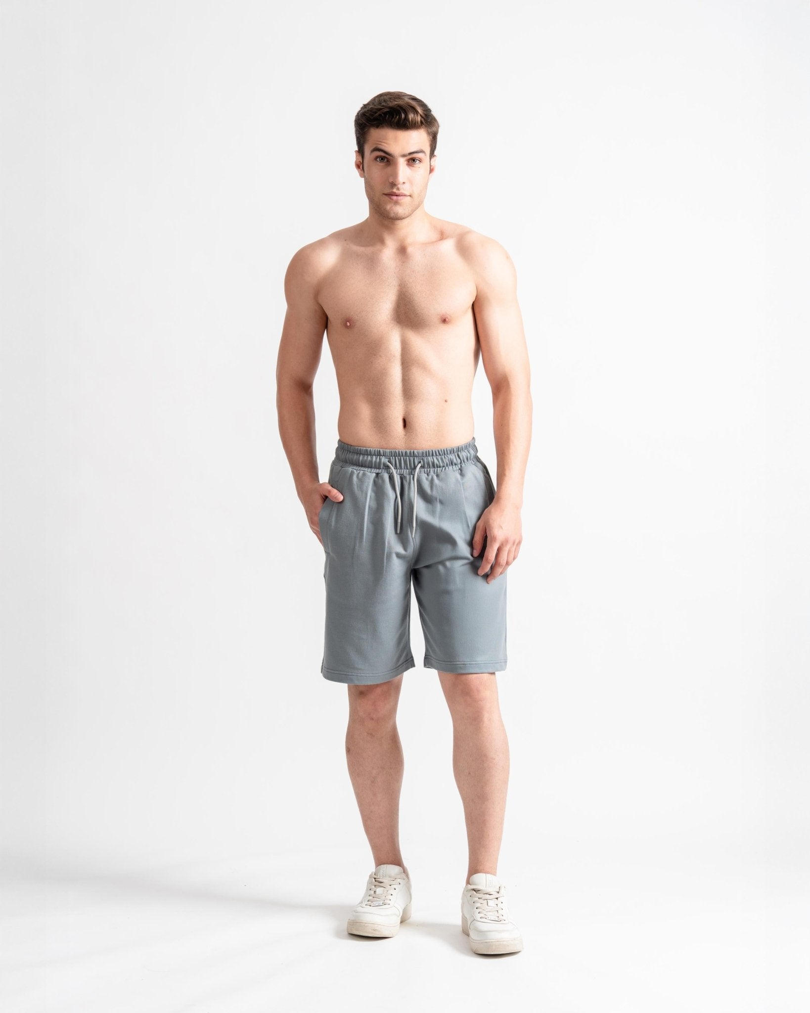 Knitted Shorts Easy Fit Grey