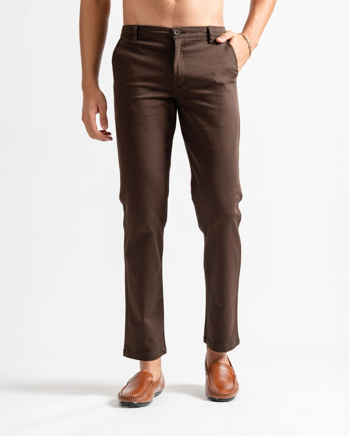 Chinos Slim Tapered Fit Dark Brown