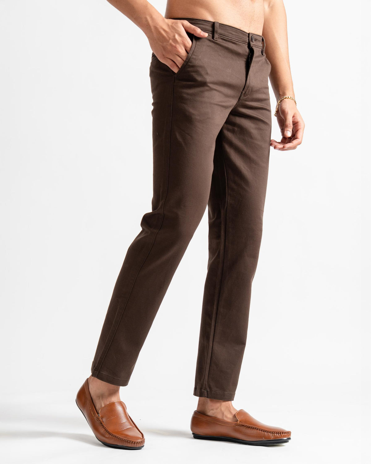 Chinos Slim Tapered Fit Dark Brown